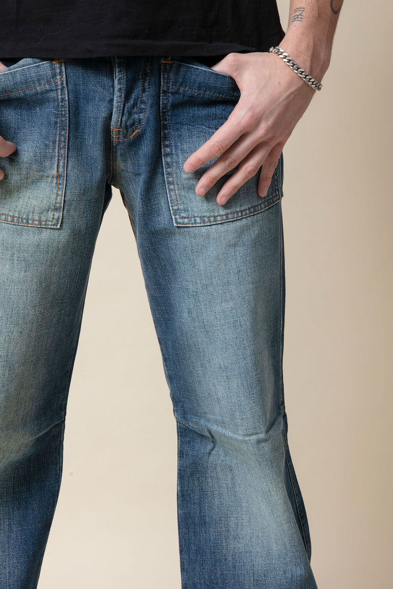 Men's jeans Wide Faded