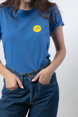 Women's blue organic cotton t-shirt